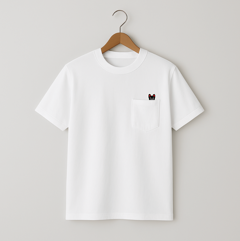 POCKET刺繍Tee(BRINDLE)