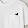 POCKET刺繍Tee(BRINDLE)W