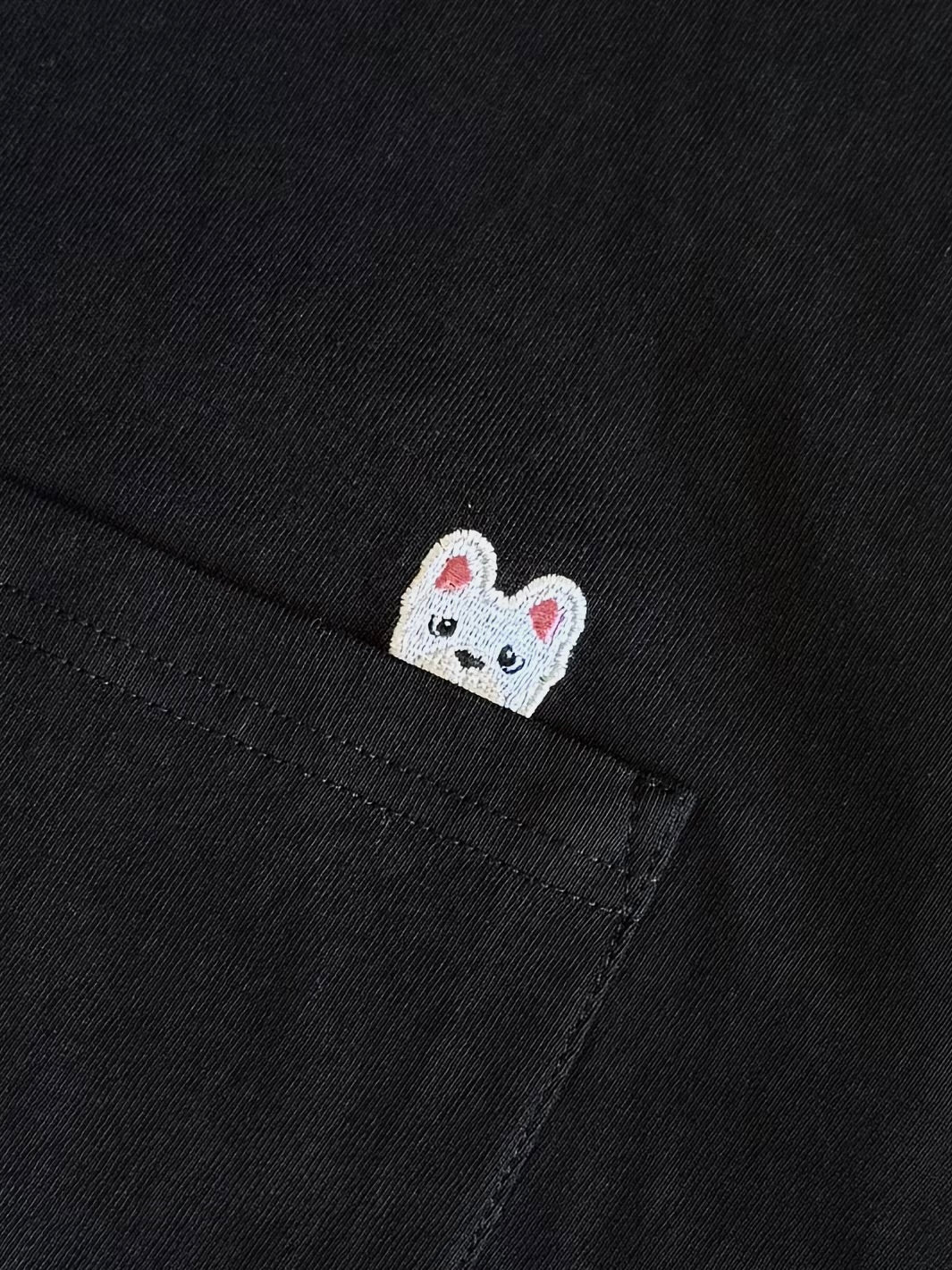 POCKET刺繍Tee(CREAM)