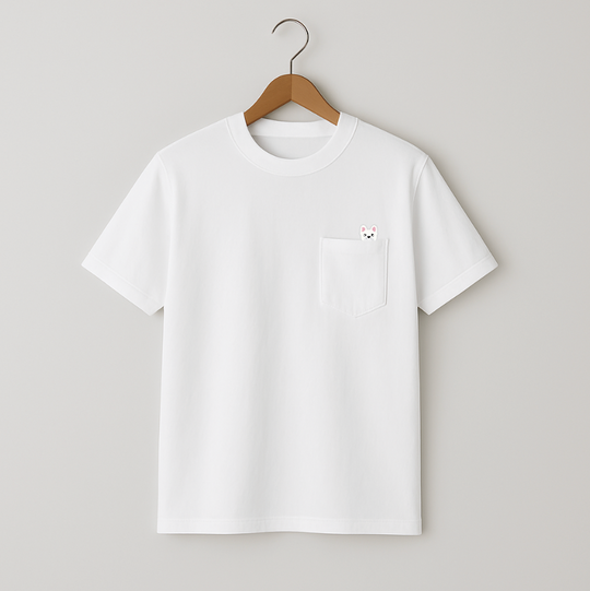 POCKET刺繍Tee(CREAM)