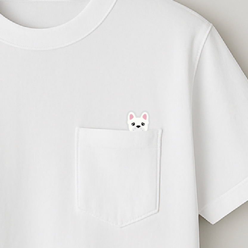 POCKET刺繍Tee(CREAM)