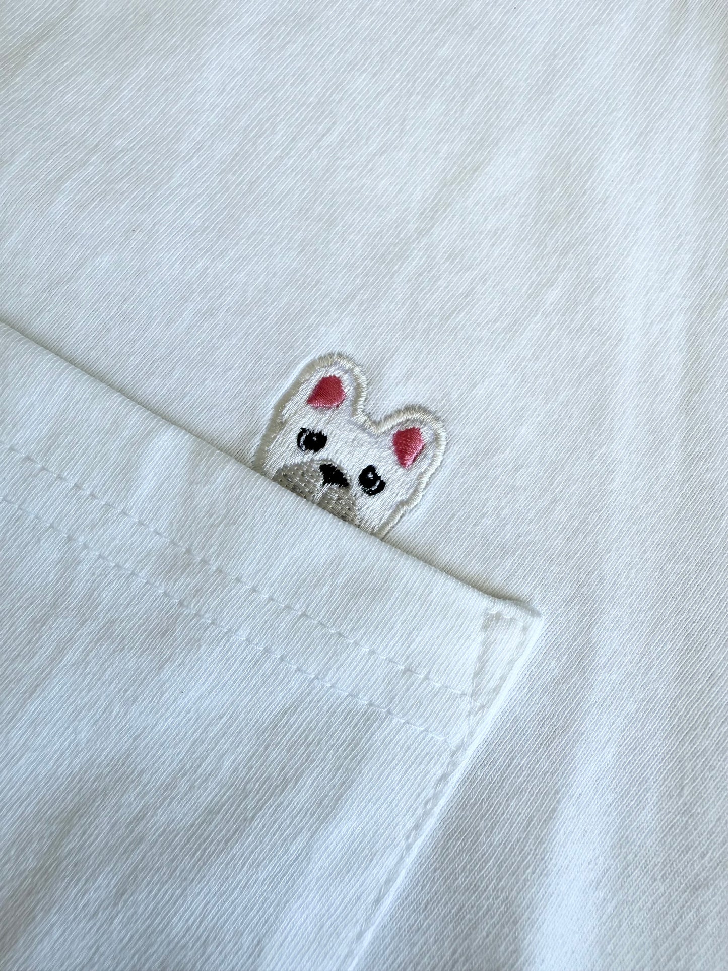 POCKET刺繍Tee(CREAM)