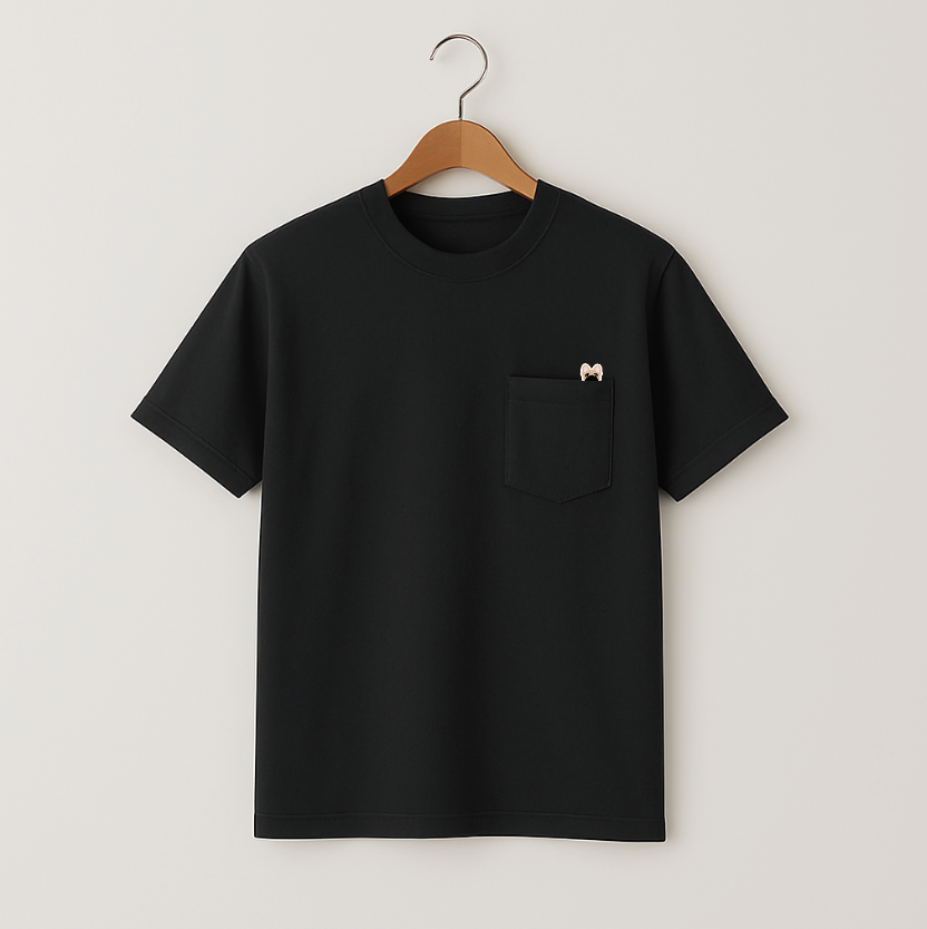 POCKET刺繍Tee(FAWN)