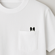 POCKET刺繍Tee(PIDE)W